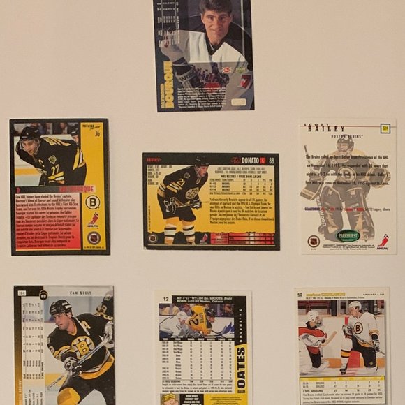 Boston Bruins Vintage NHL Hockey Cards - Lot of 15 w/ Bourque, Neely, Oates - Picture 3 of 7